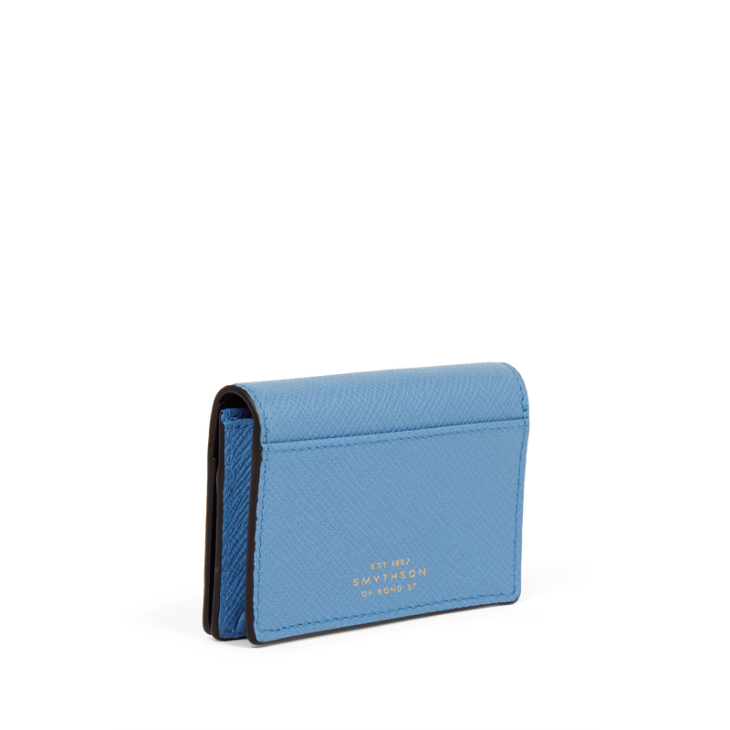 Folded Card Case with Snap Closure in Panama in nile blue Folded Card Case with Snap Closure in Panama in nile blue